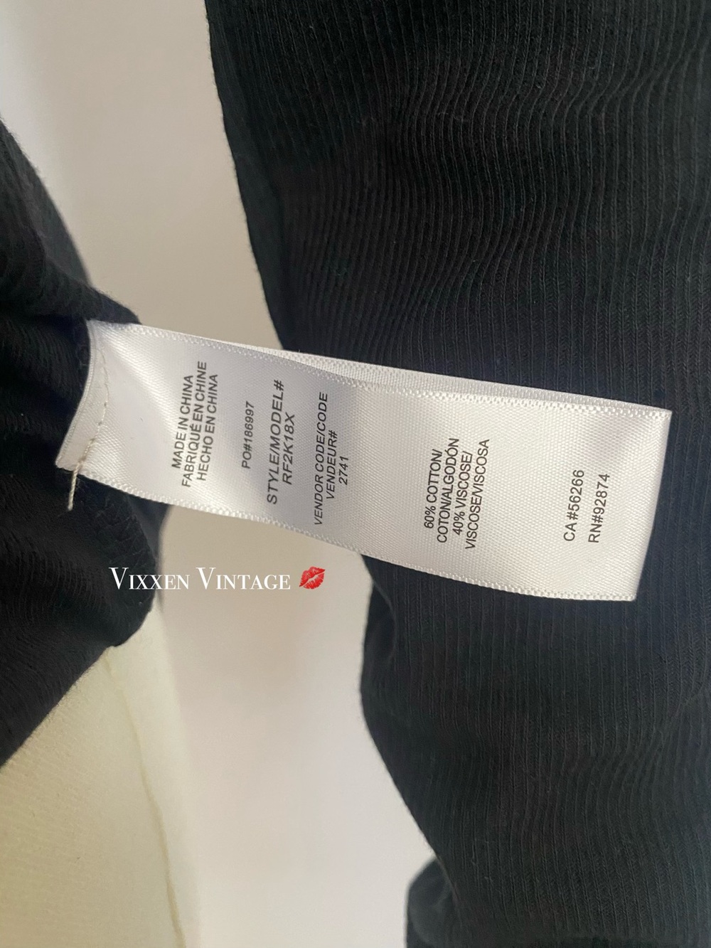 SPLENDID RIBBED LONG SLEEVE TURTLENECK IN BLACK - Picture 6 of 6